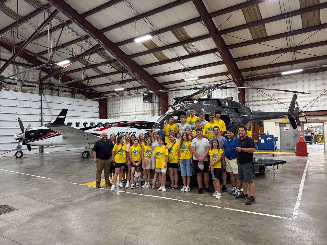 Behind the scenes at a local aviation hangar tour.